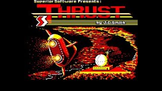 BBC Micro. Thrust speed run of first 6 levels. Time 3.54/55.