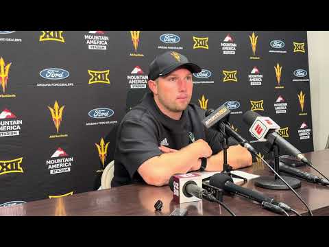 ASU head coach Kenny Dillingham speaks after the Sun Devils' 24-20 loss to Mississippi State