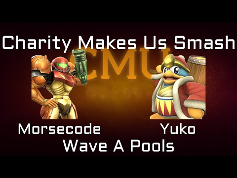 Charity Makes Us Smash Project M Wave A Pools -  Yuko (Dedede) vs. Morsecode (Samus)
