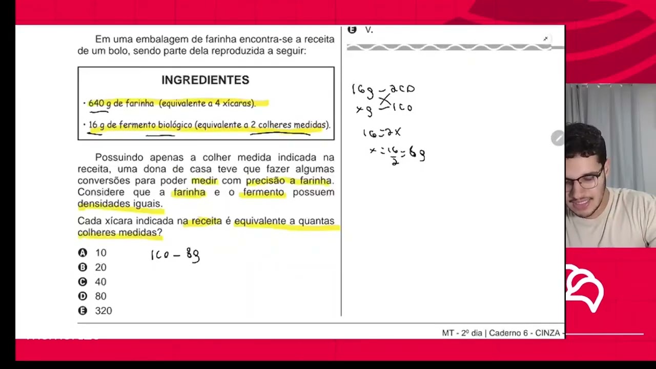 Resolução em Vídeo — Questão 167 ENEM 2017 PPL