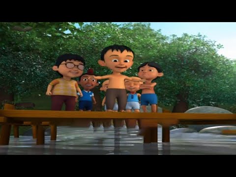 Upin & Ipin Musim 17 Full Movie - Seronoknya Mandi di Sungai | Upin Ipin Terbaru