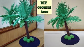 Paper coconut tree/paper tree craft/coconut tree making with paper