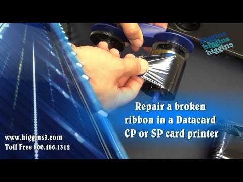 Repair a broken ribbon in a CP or SP Series Card Printer