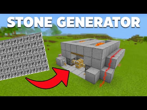 Easy And Fast Stone Generator Tutorial In Minecraft Bedrock (mcpe)