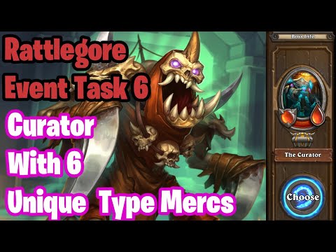Rattlegore Event Task 6: Guests Only | Curator With 6 Unique Mercenary Types Hearthstone Mercenaries