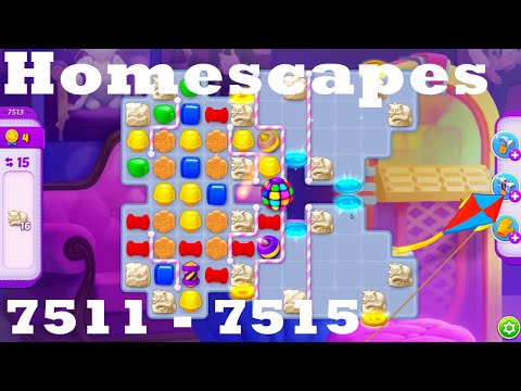 Homescapes Level 7511 - 7515 HD Walkthrough | 3 - match game | gameplay | android | ios | pc | app