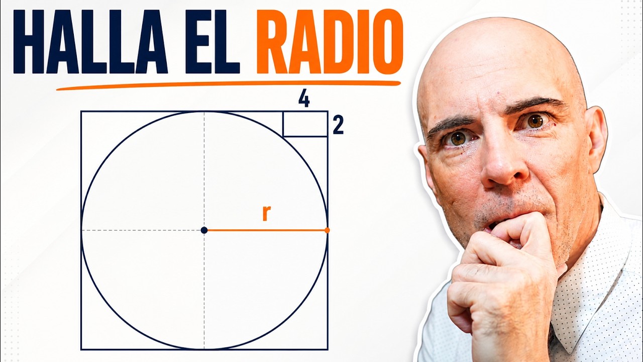 HALLA EL RADIO DE LA CIRCUNFERENCIA INSCRITA EN UN CUADRADO. Geometría Básica