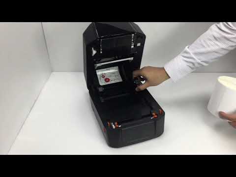 Inserting a label roll into the WINCODE LP423 printer thumbnail