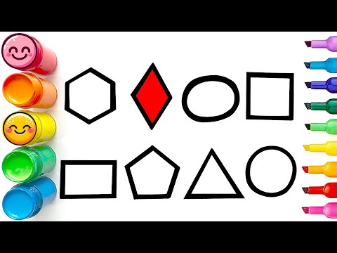 How to Draw 8 Basic Shapes | Step by Step Drawing Tutorial