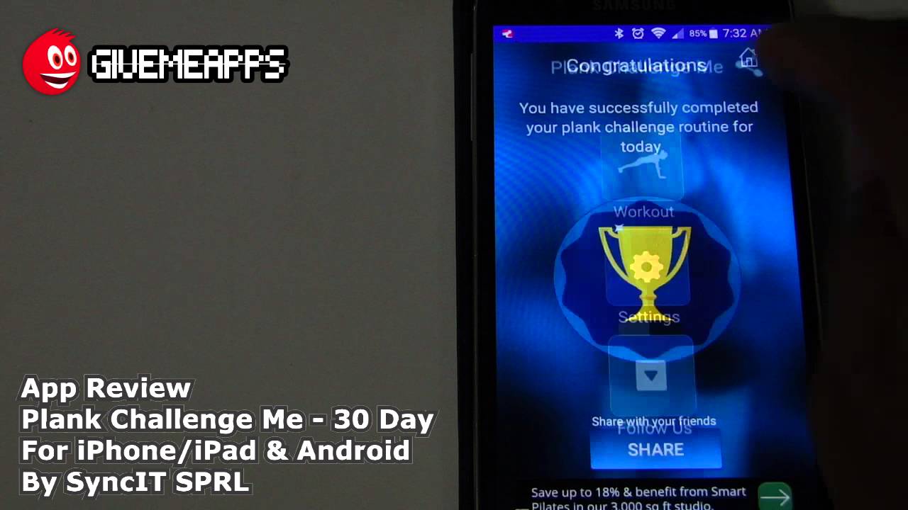 Plank Challenge Me iPhone/iPad App Review | GiveMeApps