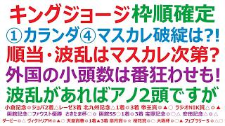 【キングジョージ】Ⅵ世＆クイーンエリザベスステークス2026確定　①カランダガン④マスカレードボール　破綻があれば？！順当・波乱はマスカレ次第？外国の小頭数は番狂わせも！波乱があればアノ2頭ですが。
