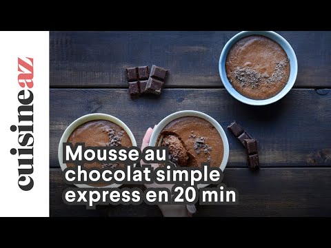 Mousse au chocolat simple express en 20 min