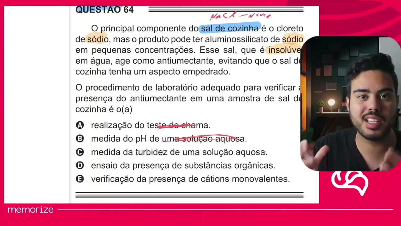 Resolução em Vídeo — Questão 64 ENEM 2016 PPL