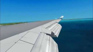 preview picture of video 'FSX Landing to Shimoji(RORS) with Posky B747-400ERF'