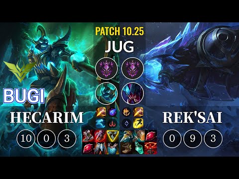 V3 Bugi Hecarim vs Rek'Sai Jungle - KR Patch 10.25