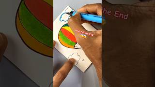 Easy Hot air Balloon drawing 🎈 😱 #shorts #art #funny  #drawing