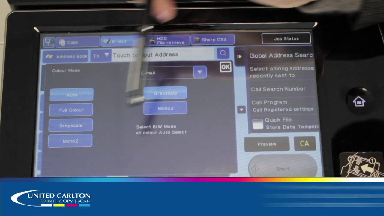 How to access advanced scanning functionality on Sharp MFPs
