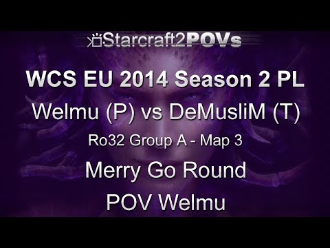 SC2 HotS - WCS EU 2014 S2 PL - Welmu vs DeMusliM - Ro32 Group A - Map 3 - Merry Go Round - Welmu