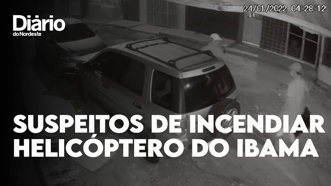 Imagem da notícia: Vídeos flagram homens com galões antes de incêndio de helicóptero do Ibama em Manaus