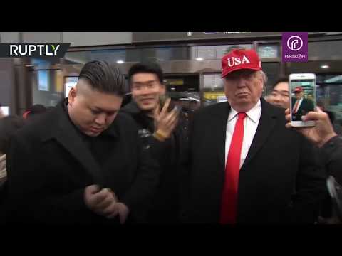 ‘Kim Jong Un’ dhe ‘Donald Trump’ shëtisin rrugëve të Koresë