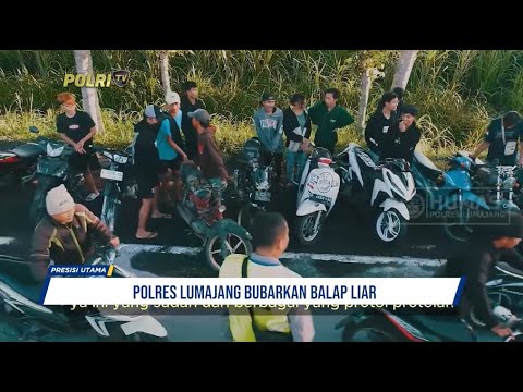POLRES LUMAJANG BUBARKAN BALAP LIAR