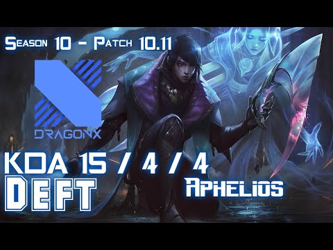 DRX Deft APHELIOS vs TRISTANA ADC - Patch 10.11 KR Ranked