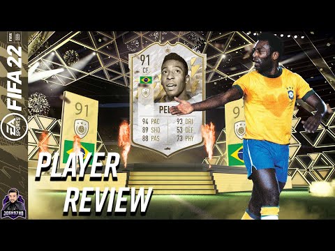 BEST ICON STRIKER IN FIFA 22? 91 BASE ICON PELE REVIEW ! FIFA 22 ULTIMATE TEAM!