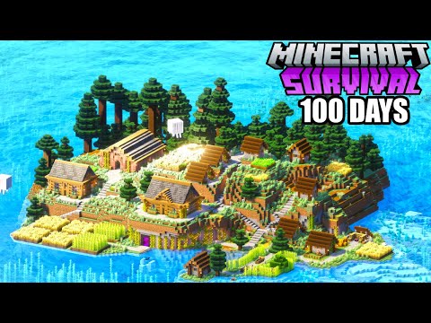 I Survived 100 Days on a DESERTED Island in Minecraft Survival