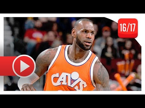 LeBron James Triple-Double Highlights vs Pistons (2017.03.14) - 16 Pts, 12 Ast, 11 Reb in 3 Qtrs