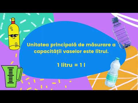 Unități de măsură pentru capacitate - clasa a II-a