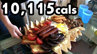Massive 10000 Calorie English Breakfast Challenge