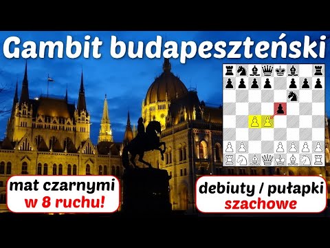 CHESS 315# Budapest Gambit chess opening chess trap opening analysis. 8 moves and checkmate!