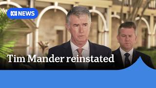 Queensland Olympics minister Tim Mander reinstated after AFP clears electoral investigation