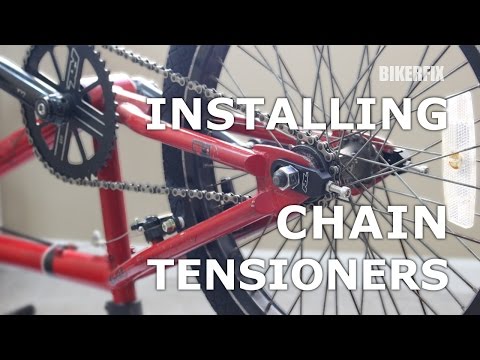How To Put/Install, Fix & Tighten BMX Bike Chain Tensioner RedLine Haro S&M Fit Demo DK