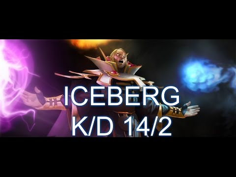 DOTA 2 - ICEBERG AWESOME INVOKER GAMEPLAY K/D 14/2 HIGHLIGHT