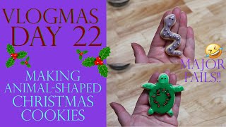 Vlogmas Day 22 | MAKING ANIMAL-SHAPED CHRISTMAS COOKIES