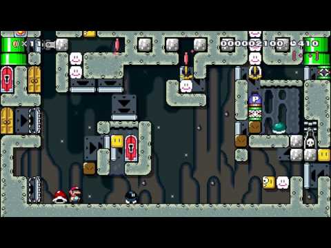 [Super Mario Maker Puzzle] 1 Screen Puzzler: Thwomp Thump by Thomas