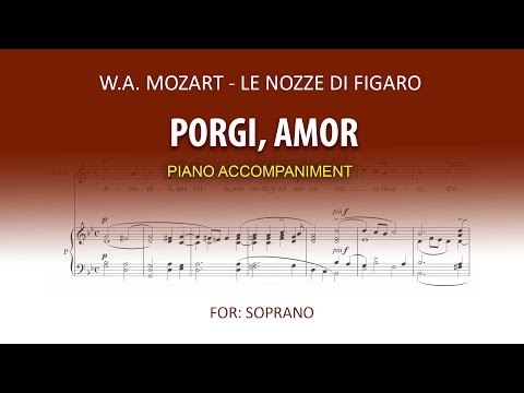 Porgi amor Karaoke piano