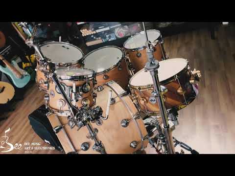 DW Collector's series pure oak shell pack-5pcs natural shatin drums