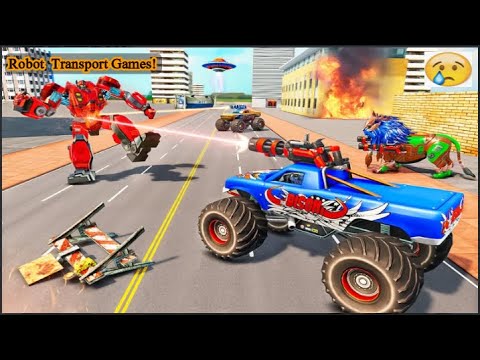 Space Robot Transport Games - Lion Robot Car Game: Android Games