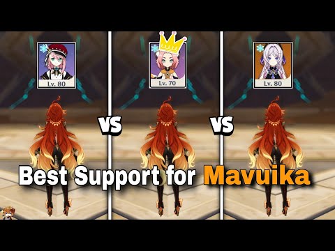 BEST SUPPORT FOR MAVUIKA [ Diona vs citlali vs Charlotte ] | Genshin impact