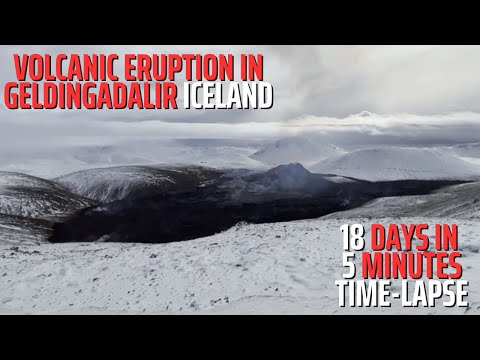 An 18-Day Time Lapse of the Fagradalsfjall Volcano in Iceland