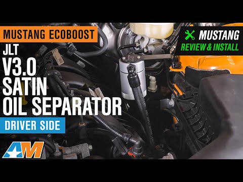 2015-2020 Mustang EcoBoost JLT V3.0 Satin Oil Separator - Driver Side Review & Install