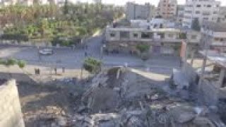 Aftermath of Israeli airstrikes on Gaza