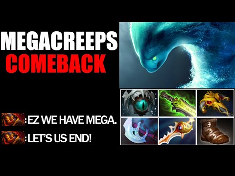 1 VS 9 Divine Rapier Morphling Megacreeps comeback 7.24b Dota 2