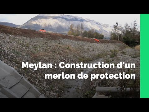 Construction d'un merlon de protection à Meylan