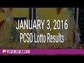 PCSO Lotto Results January 3, 2016 (6/58, 6/49 ...