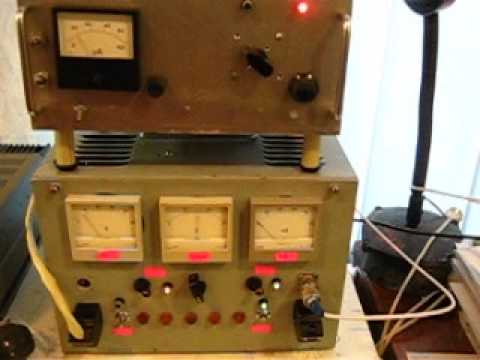 Testing homemade HF linear amplifier using russian lamps 2 x gi7b