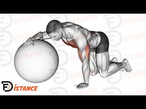 Exercice Étirement des pectoraux avec Swiss Ball