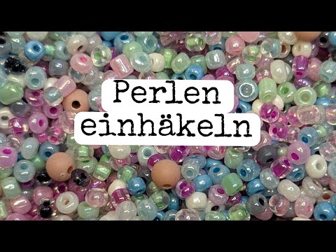 Grundtechniken 🌸Perlen in ein Häkelstück häkeln 💗